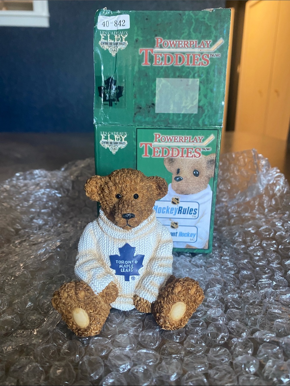 NHL Toronto Maple Leafs Powerplay Teddies Brown and White Teddy Bear